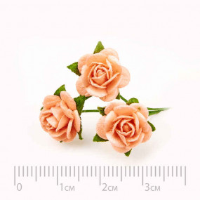 Розы бумажные № 11 персик 